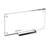 Présentoir en acrylique transparent double face pour billets de banque, objets de collection, photos, timbres, œuvres d'art, 8,9 x 18,5 cm