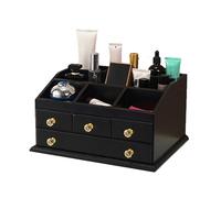 Présentoir en Bois de Parfum, Support Multicouche de Stockage de Parfum, Une Excellente Solution de Stockage pour des parfums., Convient pour coiffeuses, Chambres et-Black