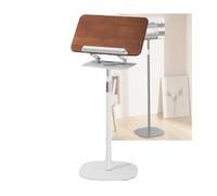 Présentoir en bois for partitions, étagère de lecture avec pince, libérez vos mains, for la maison, le bureau, l'école, les salles de conférence et les auditoriums.(White,91-159cm)