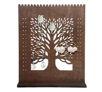 Présentoir en bois pour boucles d'oreilles - Étagère à bijoux - Étagère à boucles d'oreilles - Organisateur de rangement pour filles et femmes - Collier - Commode vintage - Décoration d'arbre pour