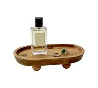 Présentoir en bois pour écran, petite étagère ovale en bois, présentoir de parfum, pour maison, hôtel, bar, cuisine, toilette, café, , éponges, parfums