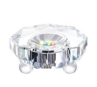 Présentoir en cristal à base de lumière LED dans une variété de couleurs, support lumineux à changement de couleur, petite LED pour décoration de fête en verre 3D, décoration de fête (octogonale plate