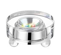 Présentoir en cristal avec éclairage LED multicolore intégré. Œuvre d'art en cristal 3D avec mini-support lumineux LED à couleurs changeantes, idéal pour les décorations de fêtes et d'événements.