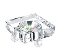 Présentoir en cristal avec éclairage LED multicolore intégré. Œuvre d'art en cristal 3D avec mini-support lumineux LED à couleurs changeantes, idéal pour les décorations de fêtes et d'événements.