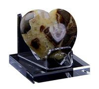 Présentoir en forme de cœur en acrylique transparent | Petit support sur pied pour géodes, roches, minéraux, agate et objets de collection | Support de pierres précieuses en pour décoration de