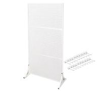 Présentoir en métal - Double face - Avec 20 crochets - Solution de rangement polyvalente pour supermarchés, entrepôts, ateliers, 100 x 100 cm