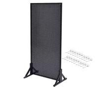 Présentoir en métal - Double face - Avec 20 crochets - Solution de rangement polyvalente pour supermarchés, entrepôts, ateliers, 100 x 100 cm