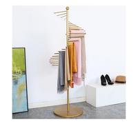 Présentoir en métal pour écharpe - Support autonome pour châle et hijab avec design en spirale pour économiser de l'espace (doré, 42 cm x 150 cm)
