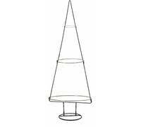 Présentoir en métal Sapin de Noël noir - 86cm / rond - Support de décoration Sapin de Noël à décorer