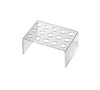 Présentoir en plexiglas pour verres et cônes avec 15 trous.