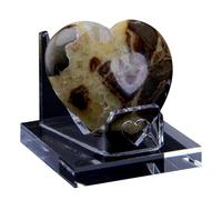 Présentoir en - Présentoir en | Chevalet transparent, acrylique transparent, 1 support à bijoux en brut minéral, design compact robuste | Idéal pour la maison et le bureau