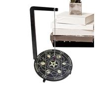 Présentoir en - Support en cristaux de pierres, Étagère en bois créative Sorcières Pendentif Collier Bijoux Décoration de table Support pendulaire vertical mystique fait à la main Méditation
