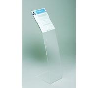 Présentoir fixe plexiglas translucide 1 document pour format A4 - Présentoirs sur pieds fixes - Bruneau