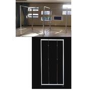 Présentoir for tableaux d'une capacité de 60 kg avec kit de suspension crochet réglable, supports de cadre en alliage d'aluminium idéal for les galeries et les expositions(8pcs,180x100cm/5.9x3.3ft)