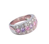 Présentoir Fournitures Anneaux Bague de fiançailles en argent avec diamants pour femme Bracelets Bagues Bijoux (Silver, 6)