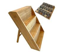 Présentoir gradué à 3 niveaux, étagère en bois, organisateur pour pots à épices, présentoir à dessert, rangement cosmétique, bouteilles de complément, mise en scène de cupcakes, ustensiles de cuisine,