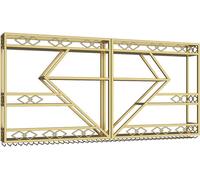 Présentoir LED pour bouteilles d'alcool avec grande capacité en métal pour comptoir de bar nizer et support mural (doré, 200 x 86 x 20 cm), parfait pour la maison et les bars commerciaux