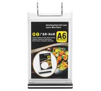 Présentoir Menu PVC A6 à Feuillets pour Table, Affichage Stable | Support de Carte Publicitaire Léger, Base Stable, pour Restaurants, Cafés, Bars et Services Traiteur
