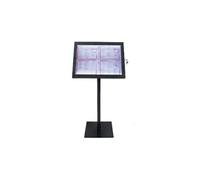 Présentoir Menus Professionnel Eclairé LED Noir 1,20 m