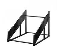Présentoir métallique pour Carreaux de Sol, Grand présentoir Vertical à échantillons avec 16 emplacements pour Divers échantillons de matériaux de Construction (49,5 x 67 x 52 cm)