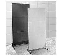 Présentoir Mobile En Métal Perforé Avec Base En T, Tour D'affichage Sur Pied Avec 20 Crochets Et Roulettes, Organiseur Polyvalent Pour Garage, Cuisine, Bureau, Loisirs Créatifs(Blanc,80x40x120 cm)