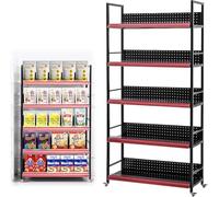 Présentoir mobile multi-couches avec roulettes pour collations, boissons, médicaments dans les supermarchés et les magasins