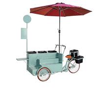 Présentoir Mobile, Surface D'affichage À Trois Niveaux, Adapté Aux Rues Commerciales, Vélo De Vente Fleurs Avec Parasol, Plages Et Événements Festival(Green,With Umbrella)