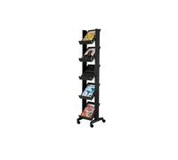 Paperflow Présentoir 45988 Métallique-polystyrène 5 tablettes 4 roulettes 167,5×35×38,5 cm Jaune
