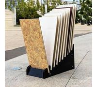 Présentoir multicouche en céramique pour tableaux et modèles de porte, support polyvalent en bois, parfait pour les expositions commerciales et la tenue d'échantillons, compact et fonctionnel