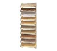 Présentoir Mural à 10 Niveaux pour échantillons de carrelage, Support de Rangement Robuste en métal et céramique, étagère pour échantillons de parquet, Support Flottant doré élégant (30,5 x