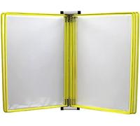 Présentoir mural à affiches à feuilleter, Porte-documents mural A4, support magnétique for tableau de conférence(Yellow)