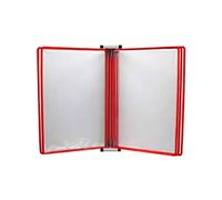 Présentoir mural à affiches à feuilleter, Support for tableau de conférence A4, porte-documents mural(Red)