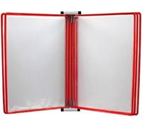 Présentoir mural à affiches à feuilleter, Support magnétique mural for tableau de conférence A4 (13 x 9 1,57 pouces)(Red)