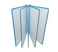 Présentoir mural à affiches, avec 5 panneaux double face for présentoirs de catalogues de dossiers de bureau, présentoir de livres à feuilleter au format A4(Blue)