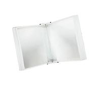 Présentoir mural à affiches, Système de référence mural avec 10 panneaux double face for documents de format lettre A4, couleurs assorties, PVC(White)