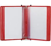 Présentoir mural à rabat avec 10 panneaux double face pour faciliter le tournage des pages - Idéal pour le bureau, l'école et l'organisation de documents à la maison