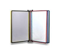 Présentoir Mural À Rabat pour Affiches A4 avec 5 Panneaux Et 10 Poches pour L'affichage