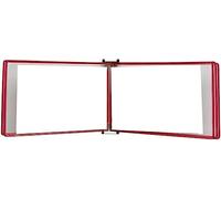 Présentoir Mural A4, Porte-Catalogue Rouge, Organiseur de fichiers de référence pour Bureau, Maison, Salle de Classe, Solution de Rangement Murale Peu encombrante