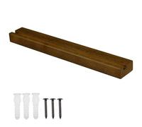 Présentoir mural de disques vinyles flottants en bois | Présentoir de présentation pour 8 disques vinyles, support mural facile à installer, décoration de musique domestique marron foncé, 81 x 10 cm