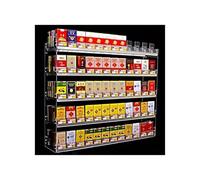 Présentoir mural en acrylique pour cigarettes - Vitrine commerciale pour la vente de tabac, porte-cigarettes de comptoir (50,5 x 16 x 35,1 cm) - Boîtier transparent pour une visibilité maxim