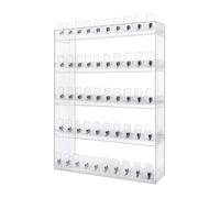 Présentoir mural en acrylique transparent pour cigarettes - Vitrine robuste 37 x 16 x 21,5 cm avec poussoirs - Organisateur portable pour commerces et particuliers - Solution de rangement él