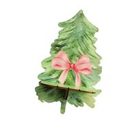 Présentoir mural en bois pour sapin de Noël avec nœud papillon pour festival, maison, bureau