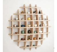 Présentoir Mural en Bois pour Tasses, vitrine pour Verres à Liqueur, présentoir Vintage à Grille pour Mugs à café, vitrines en Bois, Robuste, pour Objets de Collection, décoration théière, f