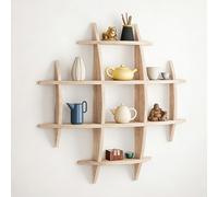 Présentoir Mural en Bois pour Verres à Liqueur et Tasses, vitrine Vintage en Bois pour Objets de Collection, Meuble Robuste pour théières, Ornements et Figurines