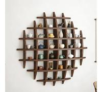 Présentoir Mural en Bois pour Verres à Liqueur et Tasses, vitrine Vintage en Bois pour Objets de Collection, Meuble Robuste pour théières, Ornements et Figurines