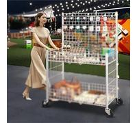 Présentoir mural en grille métallique amovible pour foires artisanales, salons et événements de vente au détail