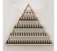 Présentoir mural en métal pour vernis à ongles, design triangulaire, cinq couches pour une grande capacité d'utilisation à la maison ou en salon