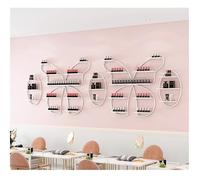 Présentoir Mural for Vernis à Ongles, Lot de 5 étagères Papillon, présentoirs métalliques for cosmétiques à Domicile, Spa ou Salon de manucure(White)