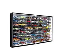 Présentoir Mural JackCubeDesign - Référence : MK184 - Moulé sous Pression - Permet de Stocker 56 modèles Hot Wheels - Échelle 1/64 - Taille : 62,5 x 35 x 5,2 cm - Couleur : Noir