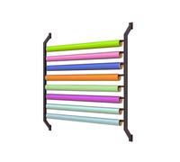 Présentoir Mural Multifonctionnel à 7 Niveaux pour Rouleaux de Tissu, idéal pour Les Studios de Design et Les imprimeries. Hauteur : 130 cm. Solution de Rangement Textile Durable pour des ES